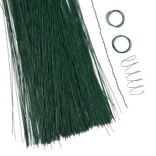 Royal Imports Bulk Green Cut Paddle Wire 12"" steli calibro 24 400 pezzi per composizioni floreali forniture per fioristi gioielli artigianato reg