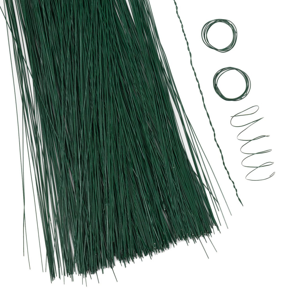 Royal Imports Bulk Green Cut Paddle Wire 12"""" Stems 24 Gauge 400 Pcs For Floral Arrangements Florist Supplies Jewelry Gift Crafts Wreath Maki 712233024127