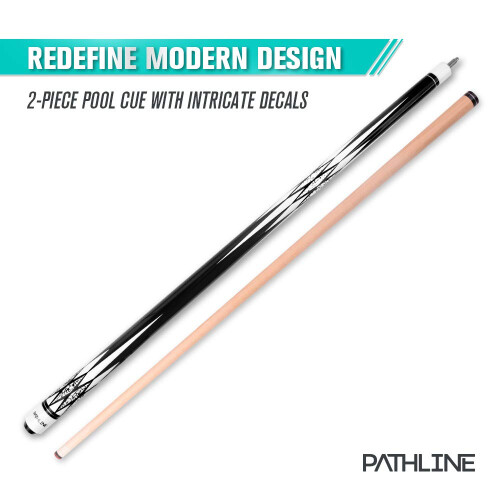 Bton de queue de billard Pathline - Bton de billard en rable canadien de 58 pouces (blanc 18 oz) 1