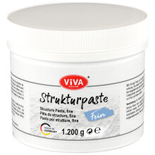 Viva Decor? Fine Structure Paste (1200 g, White) Matte, Very Fine-Grain Impasto Paste Water-Based for Relief-like to Plastic Surface Structure, for
