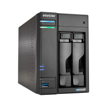 Asustor Lockerstor 2 Gen2 AS6702T - 2 Bay NAS Quad-Core 2.0 GHz CPU 4x M.2 NVMe slots (PCIe 3.0) Dual 2.5GbE 4GB DDR4 RAM Network Attached Stora