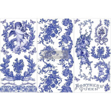 Prima Marketing Re-Design Decor Transfers 6"X12" 3/Sheets-French Bue RE656683