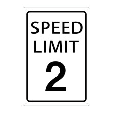 Sebessgkorltozs 2 Mph tbla Lassts tbla Kzlekedsi tbla 16 x 12 hvelyk