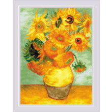 RIOLIS Geteld Cross Stitch Kit 11.75""""X15.75""""-Zonnebloemen naar V. Van Gogh (14 tellen)