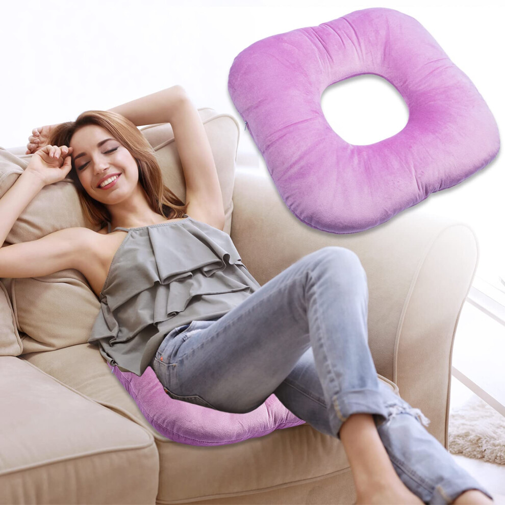 Vinban Stuffed Donut Pillow Seat Cushion | For Tailbone And Coccyx Pain Hemorrhoids Bed Sores Pregnancy Prostate Surgery Recovery Sitting Press