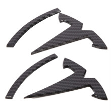 Emblemtilbeh?r til Tesla Model 3 2023 2022-2017 Logoklisterm?rke Model 3 Emblem Decals (sort-kulfiberm?nster)