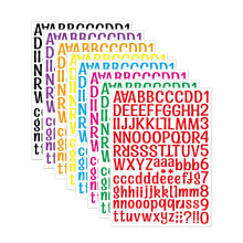 8 Bladen Stickers, 1008 Alphabet Stickers, 1 inch Vinyl Zelfklevende Sticker Letters, Zwarte ABC Stickers voor DIY
