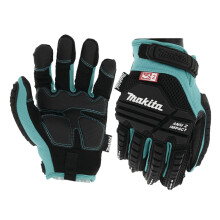 Makita Unisex iskunkestv T 04282 Advanced ANSI 2 -iskuluokiteltu purkuhanskat Iso sinivihre/musta iso US
