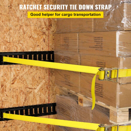 VEVOR VEVOR E-Track Ratchet Remmar, 8 Pack 2" x 15' Polyester, 4400 lbs Lasts 1