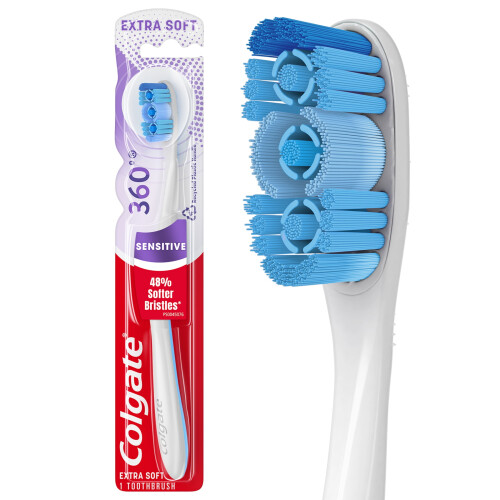 Colgate Colgate 360 Enamel Health Extra Soft Toothbrush for Sensitive Teeth (1 Pack)