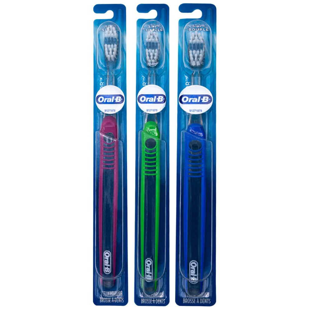 Oral-B Oral B Indicator Toothbrush, Soft Compact Head (Colors May Vary)