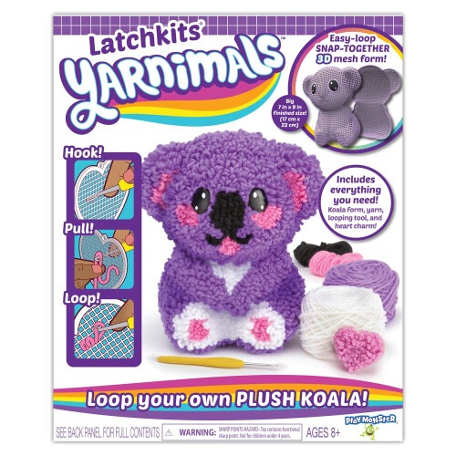 PlayMonster Yarnimals Koala - Loop je eigen Koala - Knutselset - Maak je eigen dierenspeelgoed - Vanaf 8 jaar