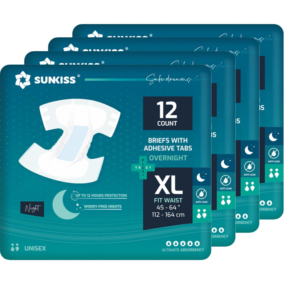 Sunkiss Trustplus Overnight Adult Diapers With Ultimate Absorbency Un