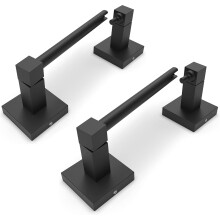 Ruacq Toilet Paper Holder Matte Black Double Post Pivoting Round Tissue Holders Roll Holder Hangers Toilet Paper Holders SUS 304 Stainless Steel Mode