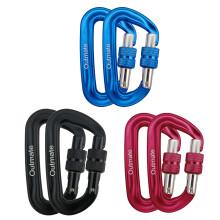 Outmate Clips de mosquetσn de alta resistencia de 12 kN, 3,2 x 2 pulgadas, mosquetones de aleaciσn de aluminio ligeros y duraderos para senderism