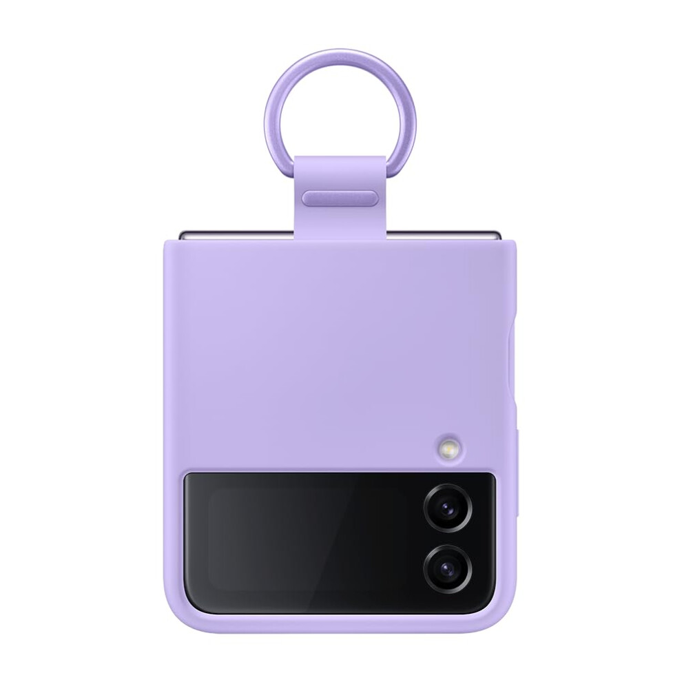 Samsung Galaxy Z Flip 4 Silicone Cover With Ring Bora Purple