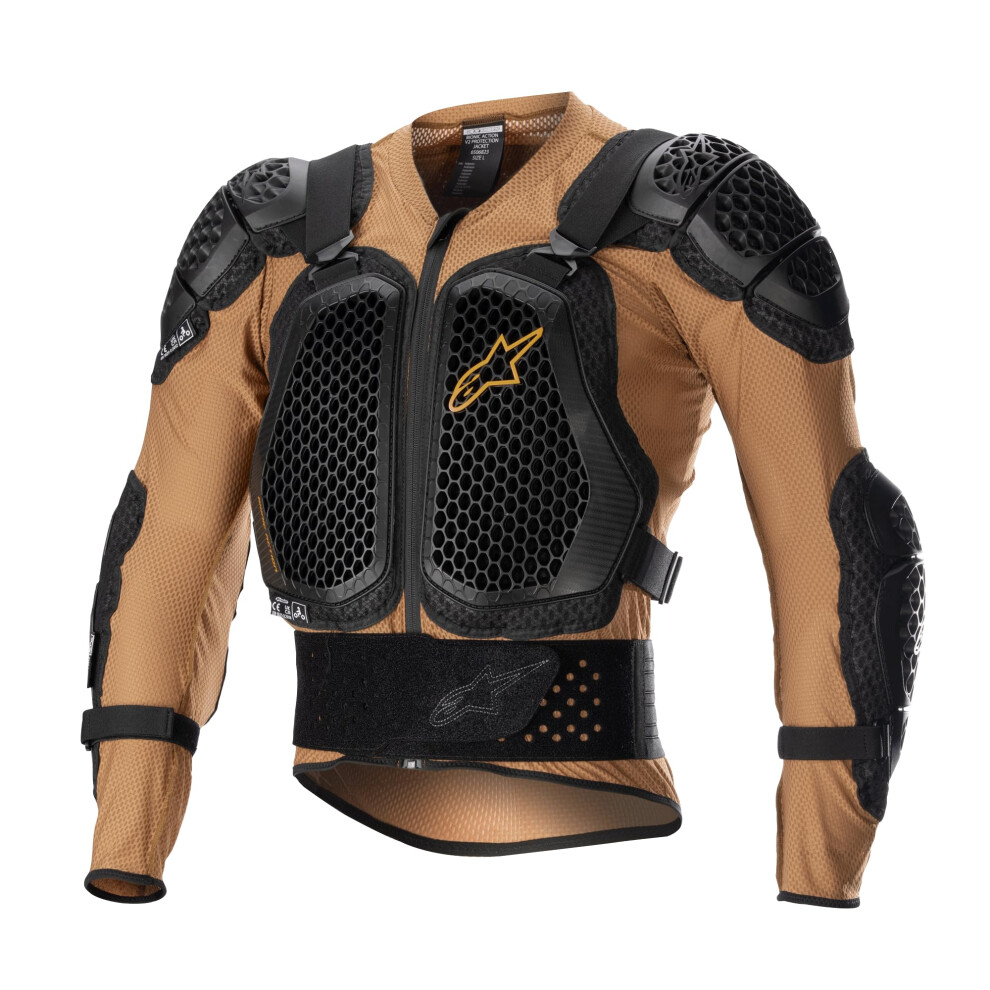 (M) Alpinestars Bionic Action V2 Protection Jacket Sand / Tangarine Black 8059347043555
