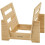 Crosley Crosley AC1052A-BA Record Storage Display Stand Bamboo 1