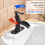 BWE Wasserfall Badezimmer Wasserhahn Matt Schwarz mit Pop-Up Abfluss Einhand Deckplatte 3