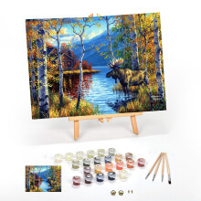 Ledgebay Kit fai-da-te per dipingere con i numeri per adulti Tela incorniciata Kit per principianti e avanzati Dipingi con i numeri I kit includo
