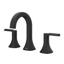 Pfister Vaneri Rubinetto per lavabo da bagno da 8 pollici diffuso 2 maniglie 3 fori finitura nero opaco LF049VRIBB