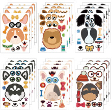 Dorgua Make-a-face -tarrasetti Tee Koira Tarrat lapsille Koiranrakastajille Tee-se-itse askartelutarrat Kasvotarrat Sisustus Tee omat koirasi Elinta