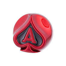 United Pacific 71040 Nagy teherbrs Diecast Ace of Spades lgszelep gomb Eros s tarts, knnyen szerelheto - Candy Red, fnyes fekete betttel - E