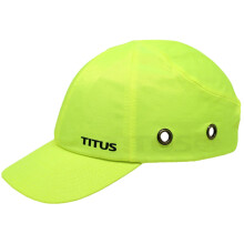 TITUS Leichte Sicherheits-Anstoßkappe – Schutzmütze im Baseball-Stil (fluoreszierende Polymischung)