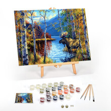 Ledgebay Kit fai-da-te per dipingere con i numeri per adulti Tela incorniciata Kit per principianti e avanzati Dipingi con i numeri I kit includo