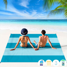 BYDOLL Stranddeken 78''X81'' Waterdicht Zandafstotend Geschikt voor 1-4 Volwassenen