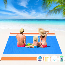 BYDOLL Stranddeken Waterdicht Zanddicht 10'? 9' 1-8 Volwassenen Oversized Lichtgewicht Grote Picknickmat Waterdichte Zanddichte Deken voor Strand