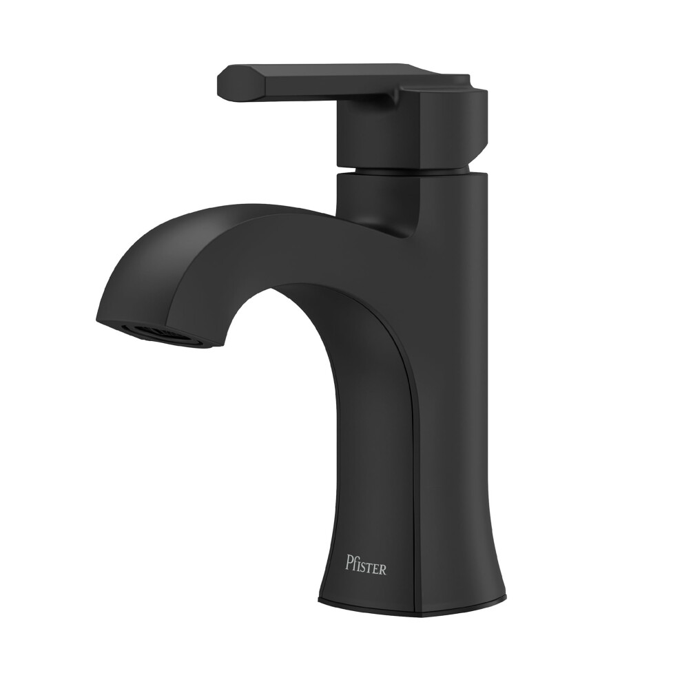 Pfister Vaneri Bathroom Sink Faucet Single Control 1-Handle Single Hole Nsf Certified Matte Black Finish Lf042vribb 038877668412