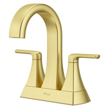 Pfister Bruxie rubinetto per lavabo da bagno, set centrale da 4 pollici, 2 maniglie e 3 fori, finitura oro spazzolato certificato NSF LF048BIEBG