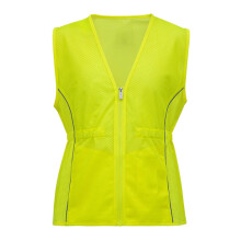 Shine Bright Sicherheitsweste fr Damen  hohe Sichtbarkeit mit reflektierenden Streifen und Taschen  tailliert und atmungsaktiv mit robustem Re