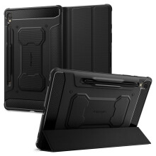 Spigen voor Galaxy Tab S9 Case (2023) Robuuste Armor Pro Beschermende Tri-Fold Cover en S Pen Houder 11 inch Zwart