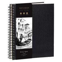 A5 Sketchbook for Artists Hardcover – 200GSM Very Thick Paper – Sketch Pad Art Book, Spiral Bound Sketch Book for Artists and Children – Drawing