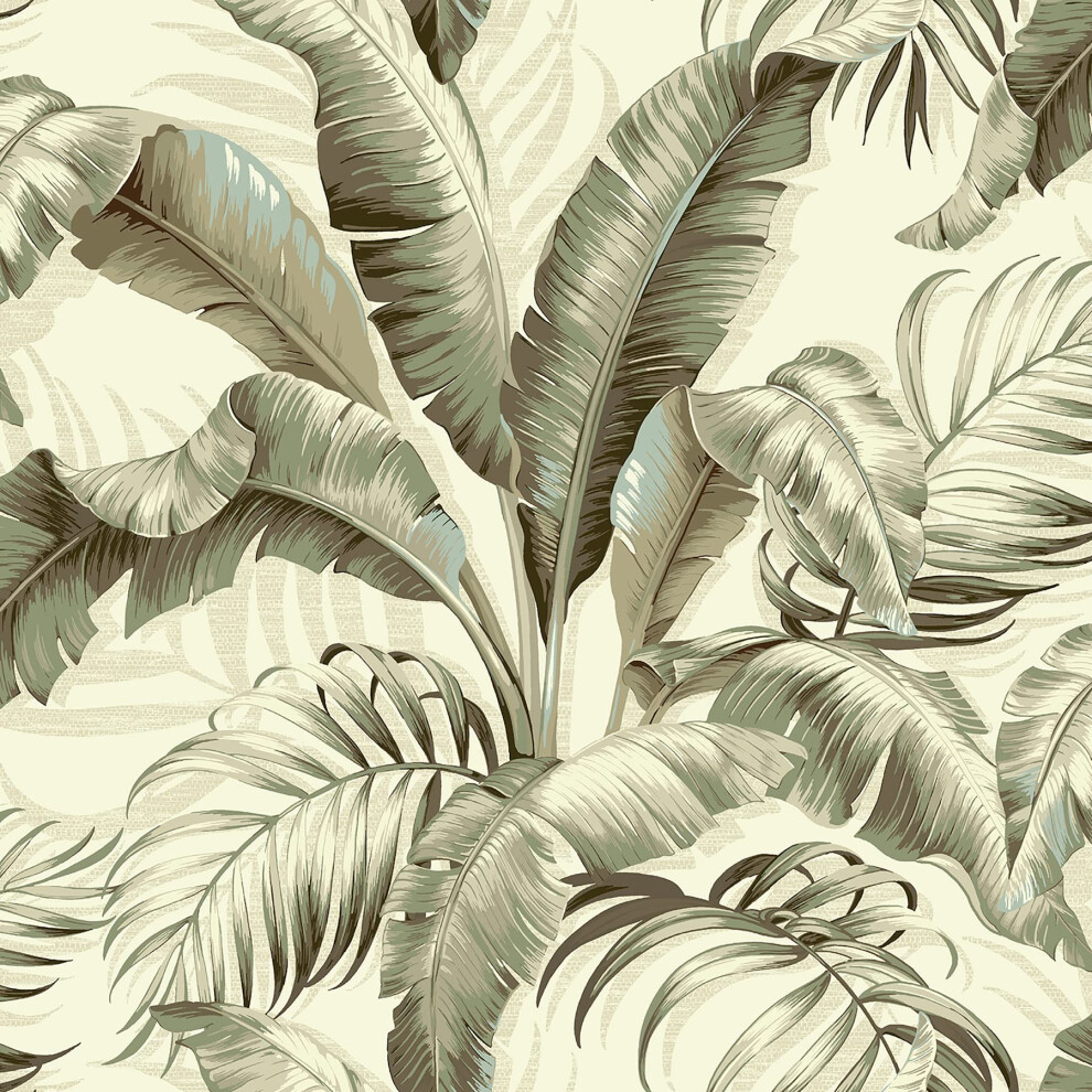 Tommy Bahama - Peel And Stick Designer Wallpaper Premium Tropical Wallpaper For Bedroom Powder Room Kitchen Self Adhesive Vinyl 30.75 Sq Ft Cov