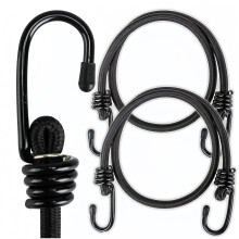 Lanlord Latex Schwarz 48 Zoll Bungee Cords mit Haken 3 Stück