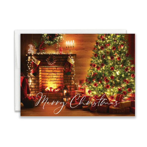 JBH Creations Gemütliche Hütte Weihnachtskarte - 24er Pack