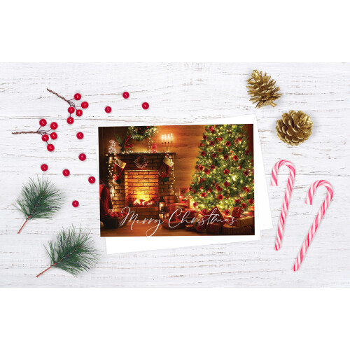 JBH Creations Gemütliche Hütte Weihnachtskarte - 24er Pack 1