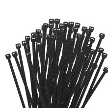 Armpow 6 palcov cern pska na zip 1000 KS 18 lbs - mal a stredn pska na zip Nylon PA66 UV odoln kabelov psek pro vnitrn a venkovn pouit