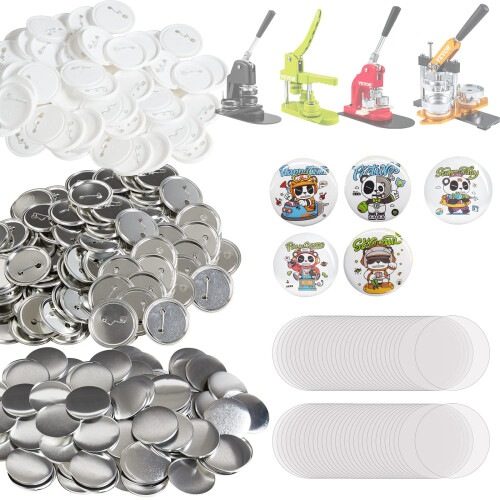 VEVOR VEVOR 500 Sets 2.25 Zoll 58mm Pin Back Button Teile für Button Maker