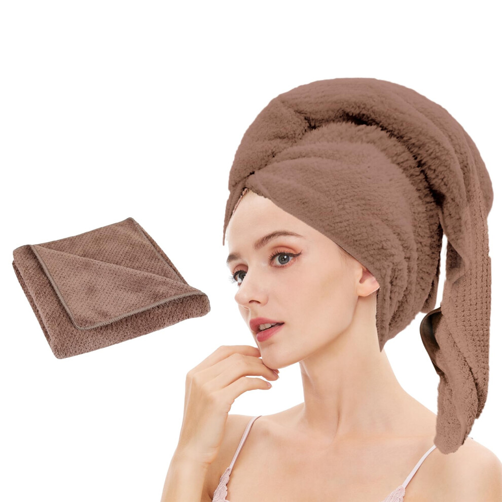 Laojbaba Microfiber Hair Towel Quick Dry Hair Towel Hair Drying Towels Suitable For All Kinds Of Hair Ultra Absorbent Long And Thick Hair 24X48inch D