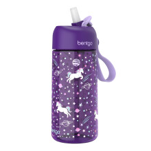 Bentgo Kids Water Bottle - L?kagesikker holdbar Tritan BPA-fri 15 oz. Kop til b?rn/sm?b?rn i alderen 3+ Sikker nippetud B?reh?ndtag og opvaskemas