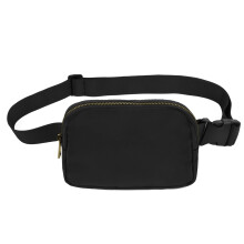 Crossbody kabelka VOROLO Fanny Pack pro eny a mue kabelka na opasek Drek pro eny taka na zadek s nastavitelnm popruhem pro sporty Cern bez lan