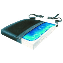 Skil-Care Coussin en mousse de gel classique avec housse LSI 20 x 16 pouces Taille soulagement de la pression et confort Couche de gel  base d'e