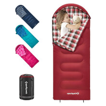 KingCamp 45F Saco de dormir para niρos, ligero, impermeable y compacto, sacos de dormir de franela para clima frνo y cαlido, artνculos esenciales