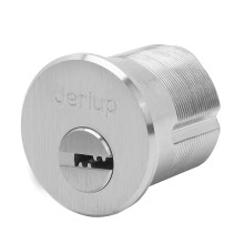 Jeriup Deurslot Cilinder, 1-1/4" (32mm), Satijn Nikkel, Messing Cilinder, Dimple Sleutel