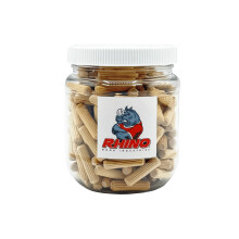 Rhino Wood Industries - 1/4"""" x 1"""" - 200 csomagos fa tiplikcsapok muanyag ednyben - kemencben szrtott hornyolt s ferde (1/4"" x 1"""" 200 pk veg)