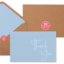 VNS Creations 20 stuks Bedankkaarten met Enveloppen & Stickers - Elegante 3.5x5 Lege Bedankkaarten Bulk Set
